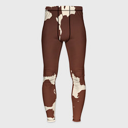 Тайтсы мужские Коровий узор, цвет: 3D-принт