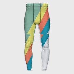 Тайтсы мужские Рок молния Боуи весенняя палитра, цвет: 3D-принт