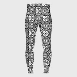 Мужские тайтсы Черно белый кружевной узор