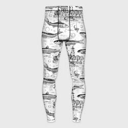 Мужские тайтсы Корюшка и рыбалка в Питере паттерн