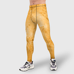Тайтсы мужские Абстракция - bright yellow, цвет: 3D-принт — фото 2