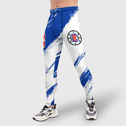 Тайтсы мужские Клипперс - синяя краска, цвет: 3D-принт — фото 2