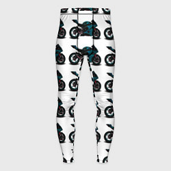 Тайтсы мужские Motorbike blue, цвет: 3D-принт