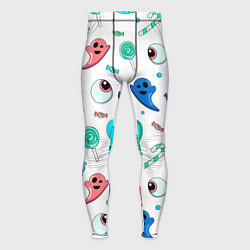 Мужские тайтсы Halloween light blue pumpkin