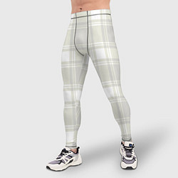 Тайтсы мужские Checked white completely, цвет: 3D-принт — фото 2