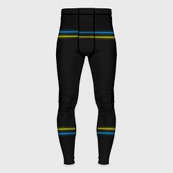 Тайтсы мужские Neon yellow blue, цвет: 3D-принт