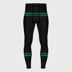 Мужские тайтсы Neon green light blue