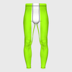 Тайтсы мужские Color light green white stripes, цвет: 3D-принт