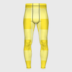 Тайтсы мужские Солнечный желтый тартан, цвет: 3D-принт