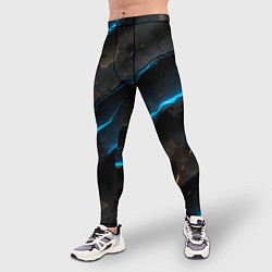 Тайтсы мужские Камуфляж с искрами и неоном, цвет: 3D-принт — фото 2