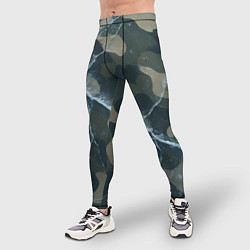 Тайтсы мужские Ледяной камуфляж, цвет: 3D-принт — фото 2
