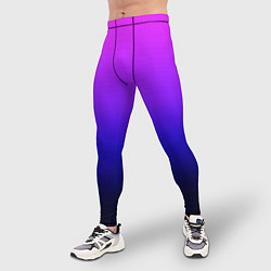 Тайтсы мужские Омбре синий градиент Future Dusk, цвет: 3D-принт — фото 2