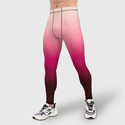 Тайтсы мужские Градиент transcendent pink омбре, цвет: 3D-принт — фото 2
