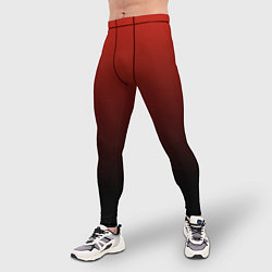 Тайтсы мужские Red gradient, цвет: 3D-принт — фото 2