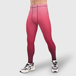 Тайтсы мужские Градиент гранатовый, цвет: 3D-принт — фото 2