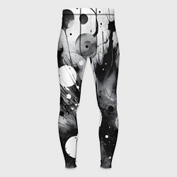 Мужские тайтсы Абстрактная чёрно-белая композиция