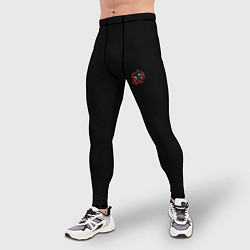 Тайтсы мужские Motocross in the mountains, цвет: 3D-принт — фото 2