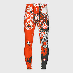 Тайтсы мужские Красно-черная метаморфоза, цвет: 3D-принт