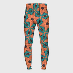 Тайтсы мужские Оранжевые звезды, цвет: 3D-принт