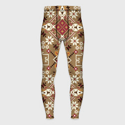 Тайтсы мужские Традиционные славянские узоры, цвет: 3D-принт