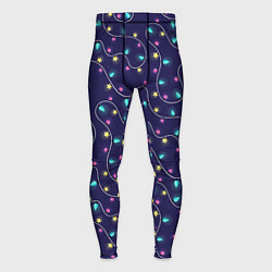Тайтсы мужские Новогодние гирлянды, цвет: 3D-принт