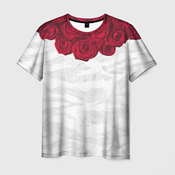 Футболка мужская Roses White, цвет: 3D-принт