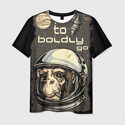 Футболка мужская Monkey: to boldly go, цвет: 3D-принт