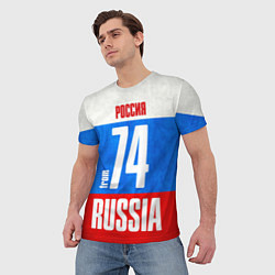 Футболка мужская Russia: from 74, цвет: 3D-принт — фото 2