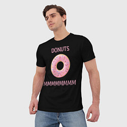 Футболка мужская Donuts, цвет: 3D-принт — фото 2