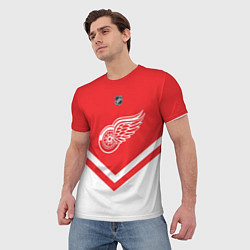 Футболка мужская NHL: Detroit Red Wings, цвет: 3D-принт — фото 2