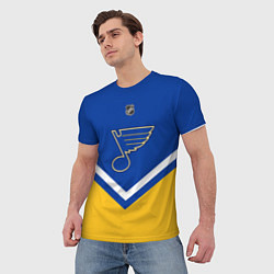 Футболка мужская NHL: St. Louis Blues, цвет: 3D-принт — фото 2