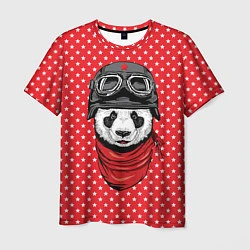 Футболка мужская Панда пилот, цвет: 3D-принт