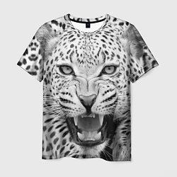 Футболка мужская Белый леопард, цвет: 3D-принт
