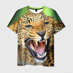 Футболка мужская Свирепый леопард, цвет: 3D-принт