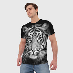 Футболка мужская Мордочка тигра, цвет: 3D-принт — фото 2