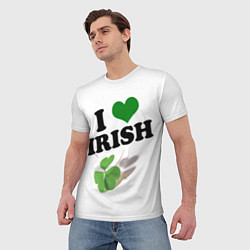 Футболка мужская Ireland, I love Irish, цвет: 3D-принт — фото 2