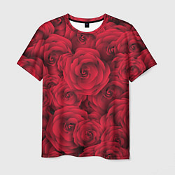 Футболка мужская Красные розы, цвет: 3D-принт