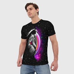 Футболка мужская Космический кот, цвет: 3D-принт — фото 2