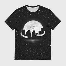 Футболка мужская Лунные объятия, цвет: 3D-принт