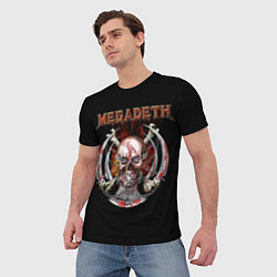Футболка мужская Megadeth: Skull in chains, цвет: 3D-принт — фото 2