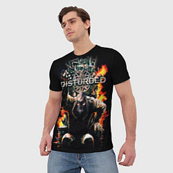 Футболка мужская Disturbed: Flame Throne, цвет: 3D-принт — фото 2
