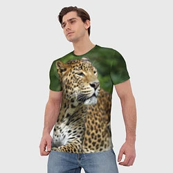 Футболка мужская Лик леопарда, цвет: 3D-принт — фото 2