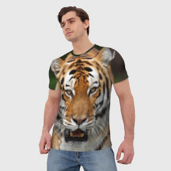 Футболка мужская Рык тигра, цвет: 3D-принт — фото 2
