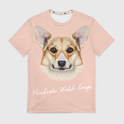 Футболка мужская Pembroke welsh Corgi, цвет: 3D-принт