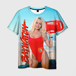 Футболка мужская Baywatch: Pamela Anderson цвета 3D-принт — фото 1