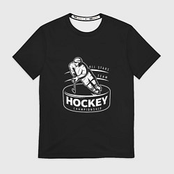 Футболка мужская Championship Hockey!, цвет: 3D-принт