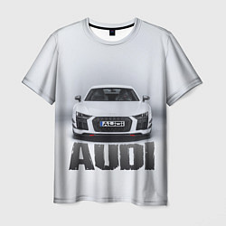 Футболка мужская Audi серебро, цвет: 3D-принт