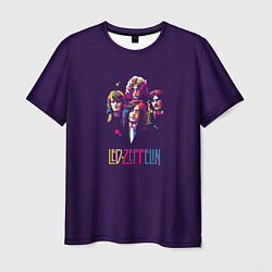 Футболка мужская Led Zeppelin Color, цвет: 3D-принт