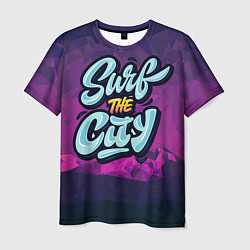 Футболка мужская Surf the City Purple, цвет: 3D-принт