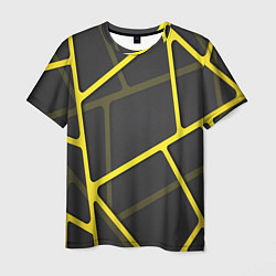 Футболка мужская Желтая сетка, цвет: 3D-принт